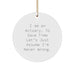 Funny Actuary Gifts for Men, Actuary Christmas Unique Gifts from Friends, Circle Ornament for Actuary Office Decor - Image 1