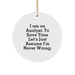 Funny Analyst Humor Gifts for Analyst Friends and Family Christmas Unique Circle Ornament from Friends - Image 1