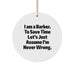 Funny Barber Circle Ornament Gifts from Friends, Coworkers, Family for Men, Women, Christmas Unique Gifts - Image 1