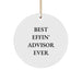 Funny Advisor Gifts from Friends Circle Ornament, Best Effin' Advisor Ever, Christmas Unique Gifts for Advisor - Image 1