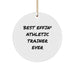 Funny Inspirational Gifts from Athletic Trainers for Christmas Unique Circle Ornaments with Best Effin' Quote, Funny, Cute Athletic Trainer Gifts for Men, Women, Friends, Coworkers, Family - Image 1
