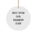 Funny Civil Engineer Gifts, Best Effin' Circle Ornaments, Christmas Unique Present for Him or Her - Image 1