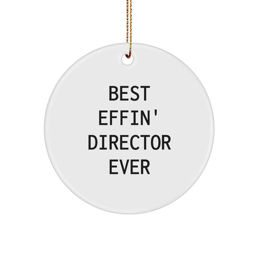 Funny Director Gifts for Men from Friends Best Effin' Director Ever Christmas Unique Ornaments - Image 1