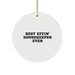 Funny Housekeeper Gifts from Family and Friends, Best Effin' Housekeeper Ever Circle Ornament for Christmas Unique Gifts - Image 1