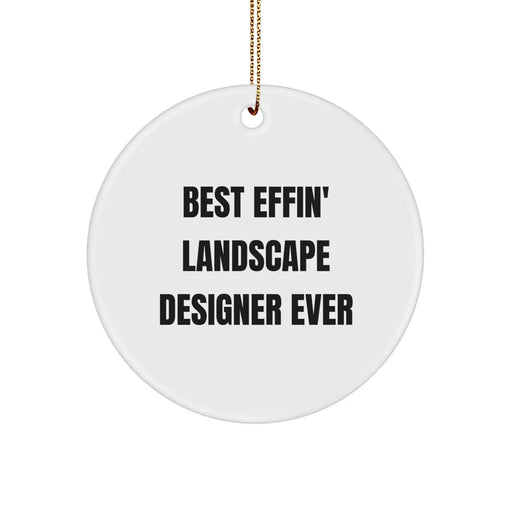 Funny Landscape Designer Circle Ornament Gifts from Friends for Christmas Decoration - Image 1