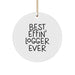 Fun Funny Logger Gifts for Men Logger Christmas Circle Ornament from Friends and Family - Image 1
