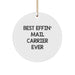 Funny Mail Carrier Circle Ornament, Gifts from Friends, Christmas Unique Gifts for Mail Carrier, Best Effin' Mail Carrier Ever, Circle Ornament - Image 1