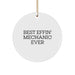 Funny Mechanic Gifts for Men, Best Effin' Mechanic Ever Christmas Ornament, Circle Shaped - Image 1