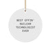 Christmas Unique Gifts for the Best Effin' Nuclear Technologist Ever - Circle Ornament from Friends and Family - Image 1