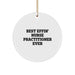 Funny Nurse Practitioner Circle Ornaments for Christmas Unique Gifts from Friends and Family - Best Effin' Nurse Practitioner Ever - Image 1