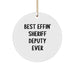 Funny Sheriff Deputy Gifts for Him - Best Effin' Sheriff Deputy Ever - Christmas Unique Gifts from Friends and Family - Sheriff Deputy Circle Ornament - Image 1