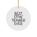 Funny Trainer Gifts from Men, Trainer Circle Ornament - Best Effin' Trainer Ever, Christmas Unique Gifts for Him - Image 1
