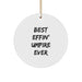 Funny Umpire Gifts for Men - Best Effin' Umpire Ever Christmas Circle Ornament - Image 1