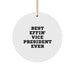 Funny Vice President Gifts for Men Women Coworkers with Best Effin' Vice President Ever Circle Ornament for Christmas Unique Presents - Image 1