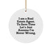 Funny Real Estate Agent Gifts from Friends - 'I'm Never Wrong' Circle Ornament for Christmas Unique Decorations - Image 1