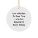 Funny Warden Circle Ornament Gifts from Men to Women for Christmas Unique Warden Decorations - Image 1