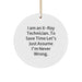 Funny X-Ray Technician Gifts for Men from Friends on Christmas Unique Circle Ornament X-Ray Technician - Image 1