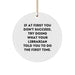 Funny Librarian Gifts for Christmas, Circle Ornament with Inspirational Quote, Gifts from Friends and Family to Librarian - Image 1