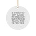 Funny PE Teacher Gifts for Christmas, Circle Ornament with Inspirational Quote, Gifts from Friends or Family to PE Teacher, Unique PE Teacher Christmas Unique Gifts - Image 1