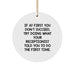 Funny Gifts from Men to Receptionist, Circle Ornament for Christmas Receptionist Gifts, Inspirational Quote for Office Decor - Image 1