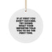 Funny Reporter Christmas Unique Gifts from Men to Women - Circle Ornament with If At First You Don't Succeed Quote, Gifts for Friends or Coworkers - Image 1
