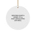 Quilting Enthusiast Gifts from Friends for Christmas Unique Circle Ornament, Quilting Is Not a Hobby Its a Post-apocalyptic Life Skill, Funny Quilting Accessories Quilting Gifts - Image 1