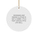 Designing and Making Clothes Enthusiast Gifts for Friends and Family, Christmas Circle Ornament, 'Designing And Making Clothes Is Not A Hobby. It's A Post-apocalyptic Life Skill.' Funny Quote - Image 1