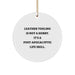 Funny Leather Tooling Gifts from Men to Friends for Christmas Unique Decorations - Circle Ornament with 'Leather Tooling Is Not A Hobby. It's A Post-apocalyptic Life Skill.' Quote - Image 1