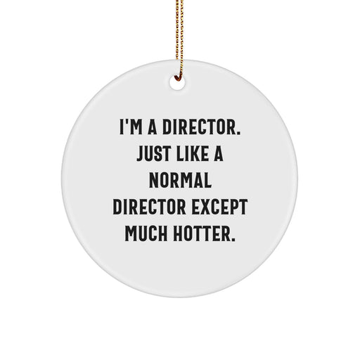 Funny Director Christmas Unique Gifts for Him, Director Circle Ornament, I'm A Director Just Like A Normal Director Except Much Hotter Gifts from Men to Friends - Image 1