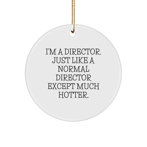 Funny Director Christmas Unique Gifts for Him from Friends, Cute Director Circle Ornament for Office Party Decorations, Unique Director Desk Decoration - Image 1
