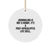 Funny Journaling Gifts from Friends for Men, Women, Coworkers, and Family - 'Journaling Is Not A Hobby. It's A Post-apocalyptic Life Skill.' Circle Ornament for Christmas Unique Gifts - Image 1
