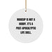 Funny Makeup Gifts for Makeup Lovers, Circle Ornament with Quote 'Makeup Is Not A Hobby. It's A Post-apocalyptic Life Skill.' - Image 1