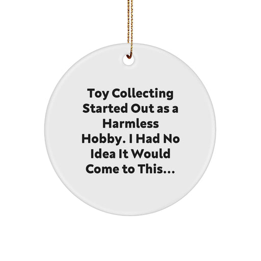 Funny Toy Collecting Gifts from Friends and Family - Cute Circle Ornament for Christmas - Image 1