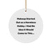 Funny Makeup Lover Gifts from Friends for Women, Makeup Circle Ornament, Christmas Unique Decorations with Quote 'Makeup Started Out As A Harmless Hobby' - Image 1