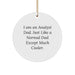 Funny Analyst Dad Gifts for Men - Christmas Unique Circle Ornament Gifts from Family, Friends, Coworkers - Image 1