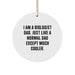 Funny Biologist Gifts from Dad for Men - 'I Am A Biologist Dad' Circle Ornament, Perfect Unique Christmas Unique Gifts for Biologist Family - Image 1