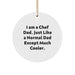 Funny Chef Dad Circle Ornament Gifts from Family for Christmas Unique - Image 1