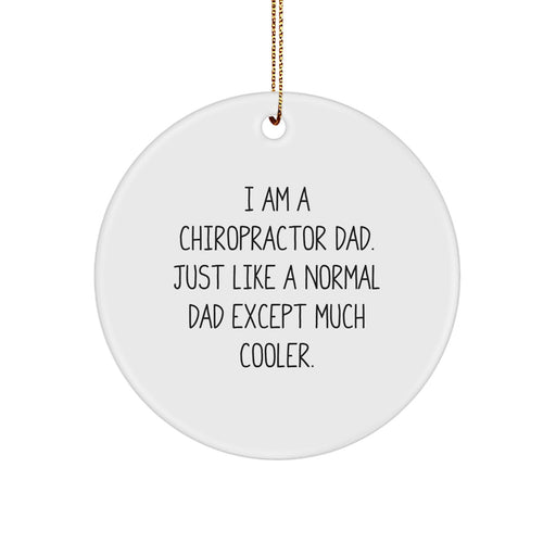 Funny Chiropractor Gifts from Dad to Chiropractor - Unique Circle Ornaments for Christmas - Image 1