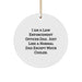 Funny Law Enforcement Officer Gifts for Dad, Unique Circle Ornament Christmas Unique Gifts from Family, Humorous Quote 'I Am A Law Enforcement Officer Dad. Just Like A Normal Dad Except Much Cooler.' - Image 1