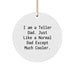 Teller Dad Gifts for Men, Funny Circle Ornament, White, Christmas Unique Gifts from Friends - Image 1