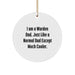 Funny Warden Dad Circle Ornament, Gifts from Dad to Warden, Christmas Unique Gifts for Family - Image 1