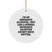 Funny Insurance Adjuster Christmas Circle Ornament, Unique Gift from Friends to Insurance Adjuster, Hotter than Average Adjuster Humor, Durable MDF Construction, Gold Cord Included - Image 1