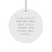Civil Engineer Mom's Unique Christmas Unique Gifts from Friends for Civil Engineer Men - 'I Am A Civil Engineer Mom. Just Like A Normal Mom Except Much Cooler.' Circle Ornament - Image 1