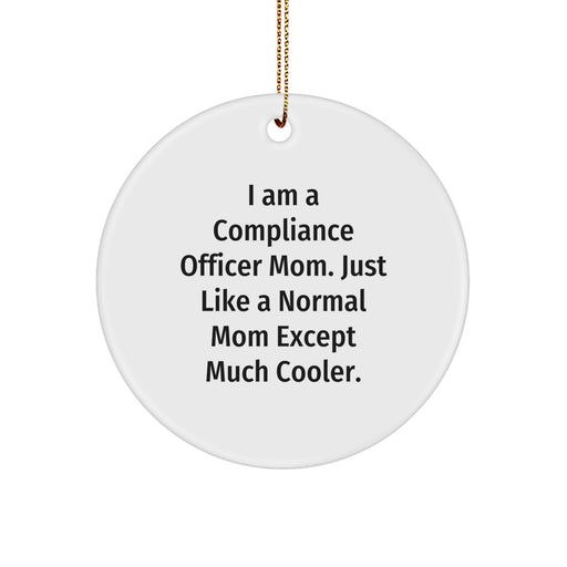 Compliance Officer Gifts from Friends, Funny Circle Ornaments for Compliance Officer Mom, Christmas Unique Gifts for Compliance Officers - Image 1