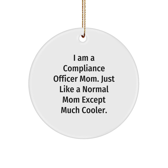Compliance Officer Gifts from Friends, Funny Circle Ornaments for Compliance Officer Mom, Christmas Unique Gifts for Compliance Officers - Image 1