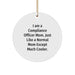 Compliance Officer Gifts from Friends, Funny Circle Ornaments for Compliance Officer Mom, Christmas Unique Gifts for Compliance Officers - Image 1