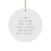 Concierge Mom Gifts from Friends and Family, Unique Circle Ornament with Funny Quote, White, Christmas Decoration - Image 1