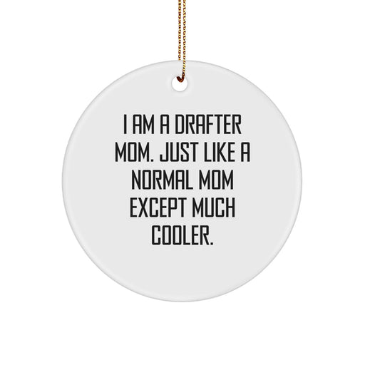 Funny Drafter Gifts for Friends, Circle Ornament Christmas Unique - Image 1