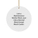 Funny Maintenance Worker Mom Gifts from Friends for Christmas Unique Circle Ornaments - 'I Am A Maintenance Worker Mom. Just Like A Normal Mom Except Much Cooler.' - Circle Ornament - Image 1
