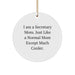 Funny Secretary Mom Circle Ornament Gifts for Secretary Mom, Gifts from Friends and Family, Christmas Unique Secretary Mom Gifts - Image 1